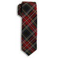 Red & Black Capelle Collection Plaid Narrow Tie